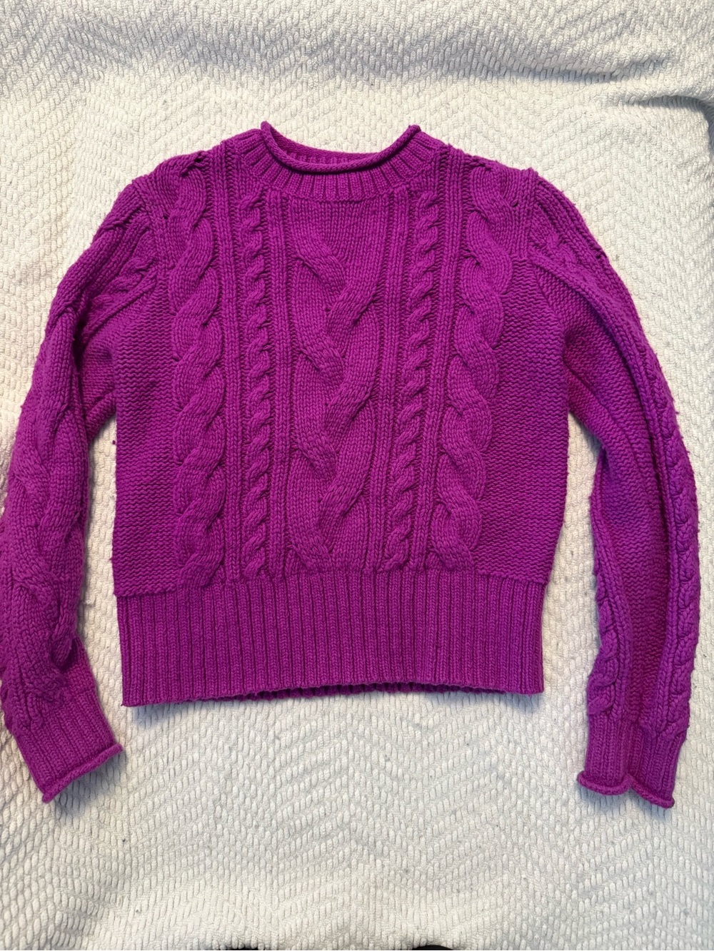 Banana Republic Plum Cable Knit Sweater